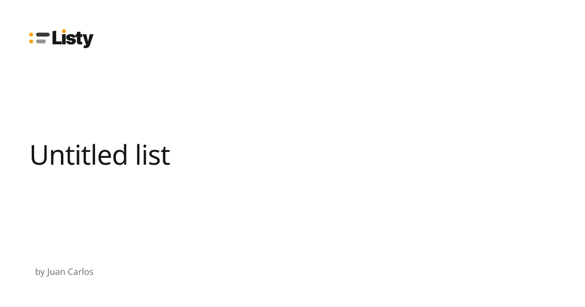 Untitled list | Listy